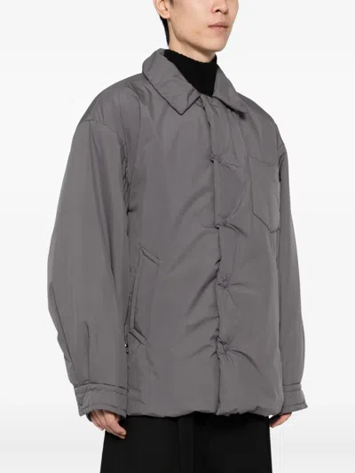 Songzio Ruched Padded Jacket In Gray