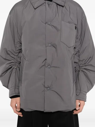 Songzio Ruched Padded Jacket In Gray