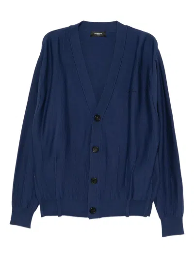 Songzio Edge Fold Cardigan In Blue