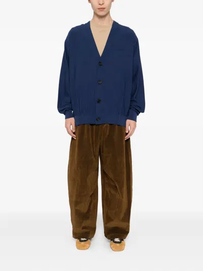 Songzio Edge Fold Cardigan In Blue