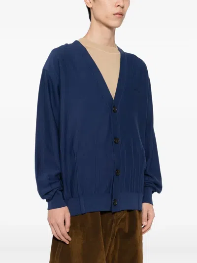 Songzio Edge Fold Cardigan In Blue