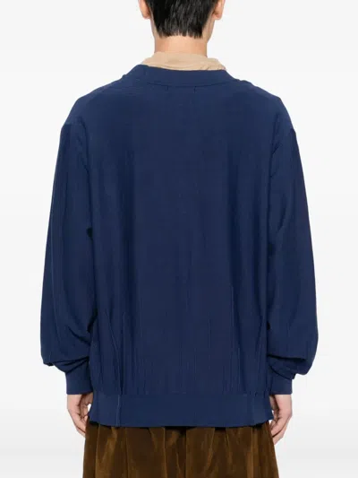 Songzio Edge Fold Cardigan In Blue