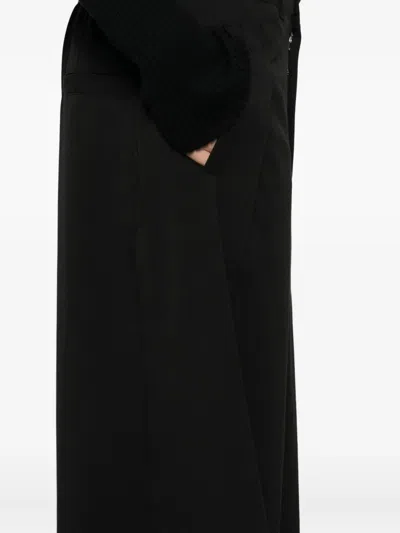 Songzio Distressed Cropped Trousers In Black