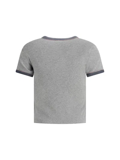 Chloé Baby Fit T-shirt With Logo In Cotton Jersey In Gray