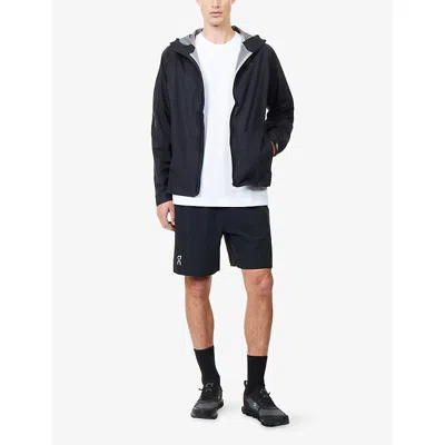 On Mens Black Performance Waterproof Woven Jacket In Black