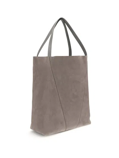 Chloé Spin Suede Tote Bag In Gray