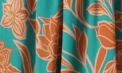 Flying Tomato Print Long Sleeve Maxi Dress In Multi