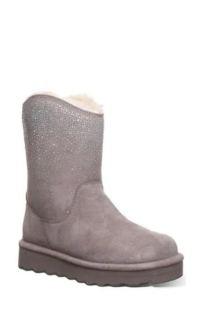 Bearpaw Glam Platform Western Boot In Gray