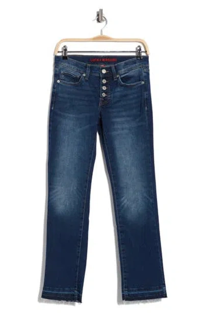 Lucky Brand Sweet Button Fly Straight Leg Jeans In Blue