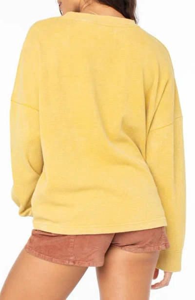 Roxy East Side Long Sleeve T-shirt In Yellow