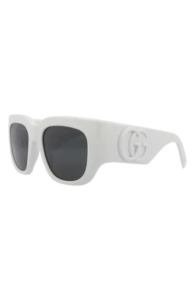 Gucci 53mm Square Sunglasses In Gray