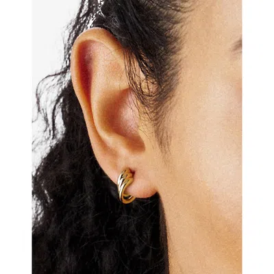 Shaun Leane Womens Bound Size 2 18ct Yellow Gold Vermeil Hoop Earrings In Gold