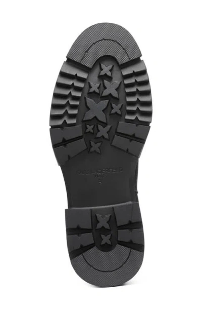 Karl Lagerfeld Paris Camo Jacquard Chelsea Boot In Black