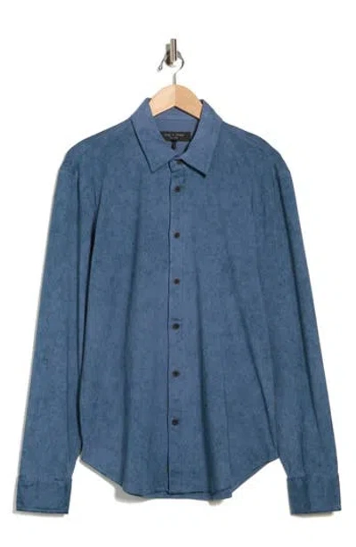 Rag & Bone Tomas Washed Button-up Shirt In Blue
