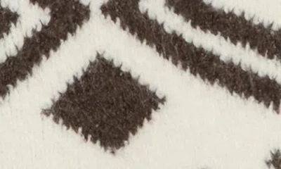 Bobeau Geometric Button Front Cardigan In Brown