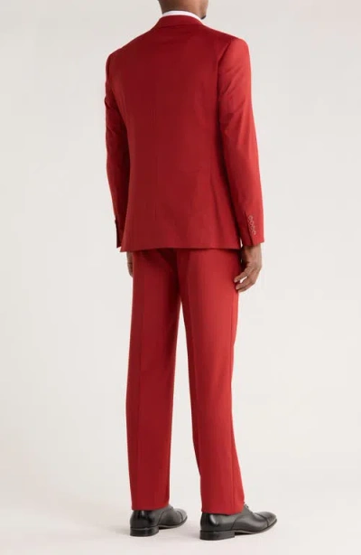 Zegarie Brick Solid 3-piece Suit In Red