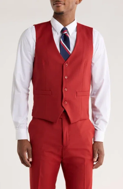 Zegarie Brick Solid 3-piece Suit In Red
