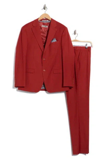 Zegarie Brick Solid 3-piece Suit In Red