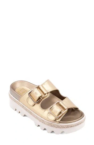 Shushop Xyla Lug Sole Sandal In Gold