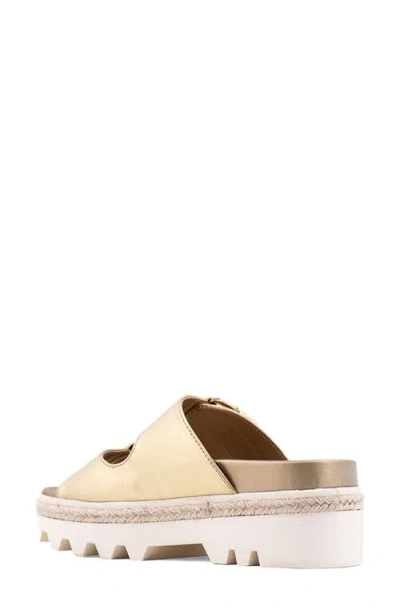 Shushop Xyla Lug Sole Sandal In Gold