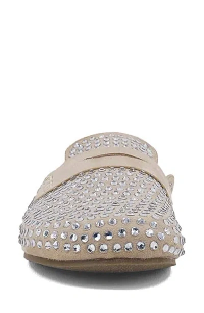 Shushop Tracy Crystal Embellished Mule In Gray
