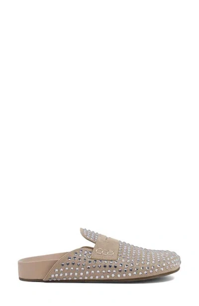 Shushop Tracy Crystal Embellished Mule In Gray