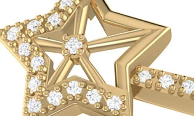 Luvmyjewelry Dreamer Star Spangled Diamond Ring In Gold