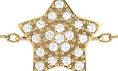 Luvmyjewelry Dreamer Lucky Star Diamond Station Necklace In Gold