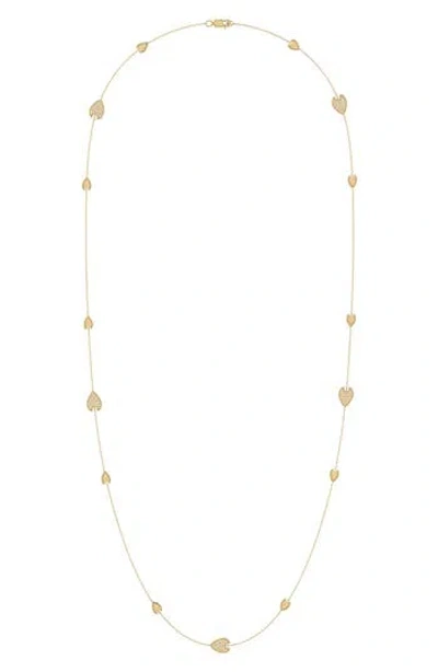 Luvmyjewelry Avani Raindrop Diamond Station Necklace In Gold