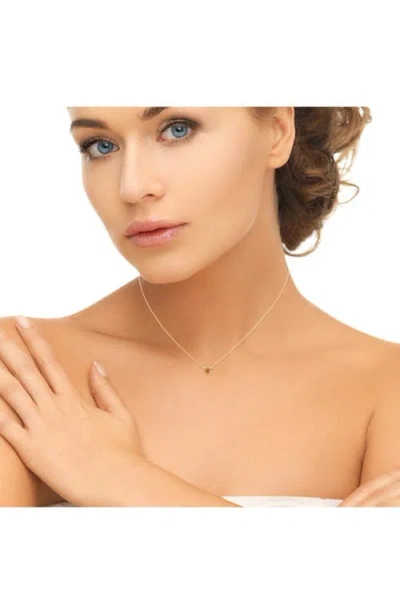 Luvmyjewelry Cushion Cut Citrine & Diamond Pendant Necklace In Gold