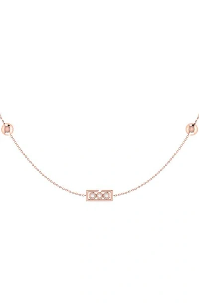 Luvmyjewelry Home Traffic Light Diamond Station Necklace In Metallic