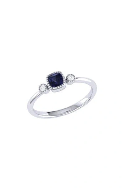 Luvmyjewelry Cushion Cut Alexandrite & Diamond Birthstone Ring In 14k Gold In Silver
