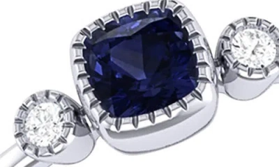 Luvmyjewelry Cushion Cut Alexandrite & Diamond Birthstone Ring In 14k Gold In Silver