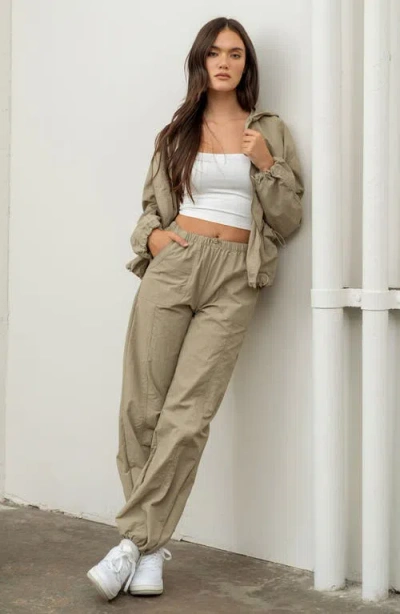 Blu Pepper Drawcord Toggle Hooded Jacket In Green