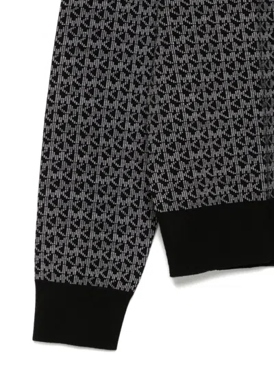 Michael Kors All-over Logo Print Sweatshirt In Black