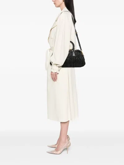 Pre-owned Prada 2013-2025 Tessuto Gaufre Satchel In Black