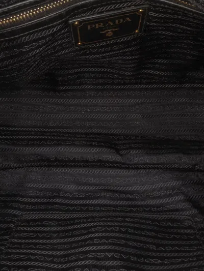Pre-owned Prada 2013-2025 Tessuto Gaufre Satchel In Black