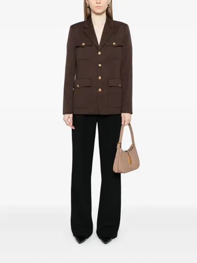 Nili Lotan Nelson Virgin Wool Blazer In Brown