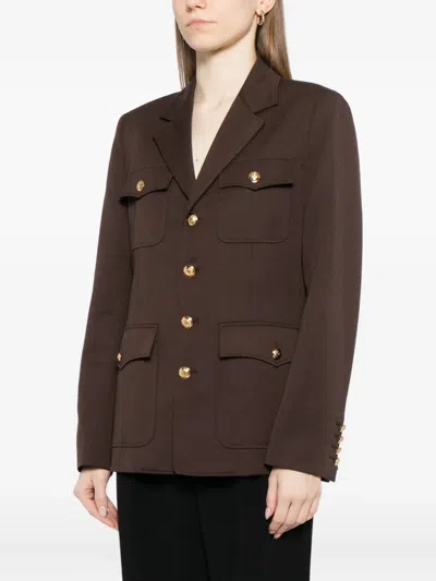 Nili Lotan Nelson Virgin Wool Blazer In Brown