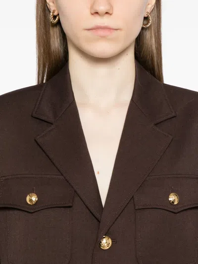Nili Lotan Nelson Virgin Wool Blazer In Brown