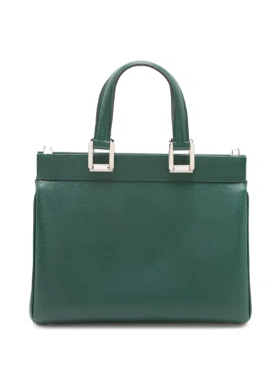 Pre-owned Gucci 2016-2025 Small Grained Calfskin Zumi Top Handle Bag Satchel In Green