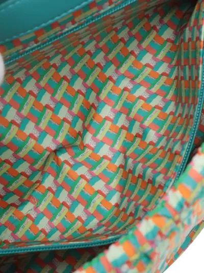 Pre-owned Chanel 2016-2017 Medium Quilted Lambskin Rubber Coco Rain Flap Crossbody Bag In Blue