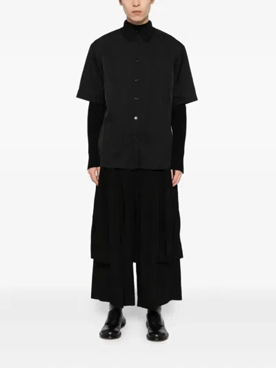 Songzio Edge Fold Skirt Pants In Black