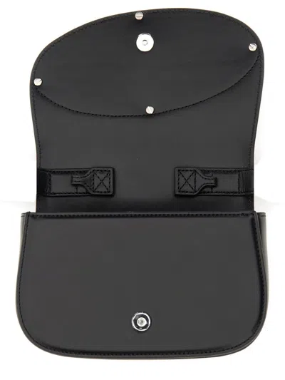 Diesel Compact Minimalist Shoulder Bag With Smooth Finish In Black