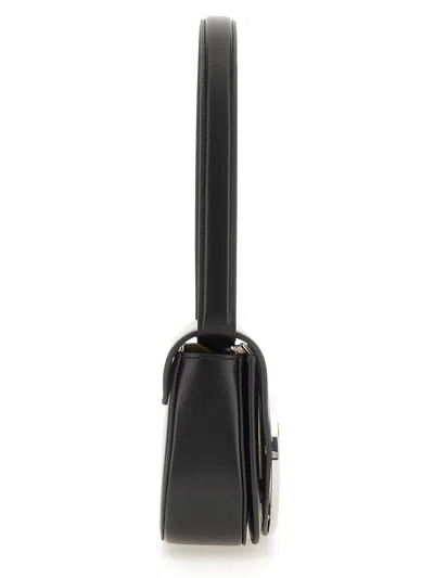 Diesel Compact Minimalist Shoulder Bag With Smooth Finish In Black