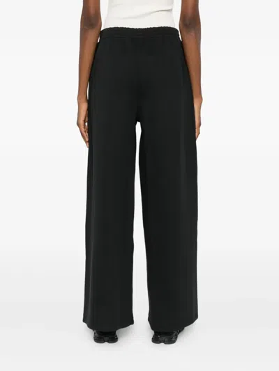 Adidas Originals Three-stripe Logo Trousers In Black