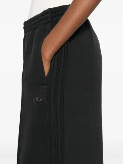 Adidas Originals Three-stripe Logo Trousers In Black