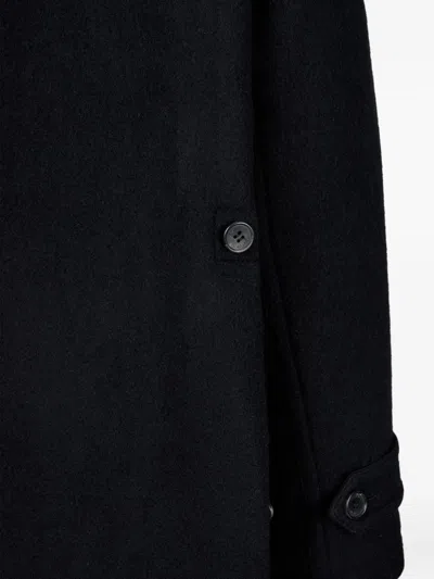 Studio Tomboy Button-fastening Wool Coat In Black