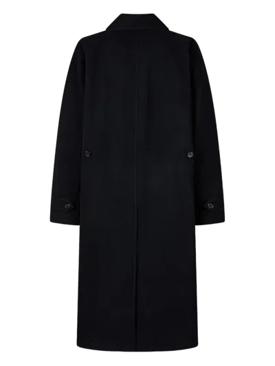 Studio Tomboy Button-fastening Wool Coat In Black