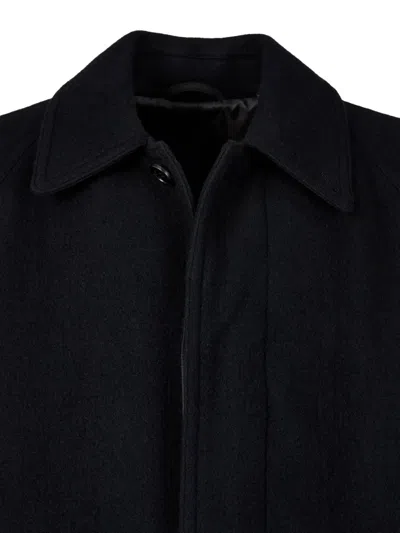 Studio Tomboy Button-fastening Wool Coat In Black